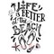 Deep Red Stamps Life at the Beach Rubber Cling Stamp 2.2 x 3.2 inches